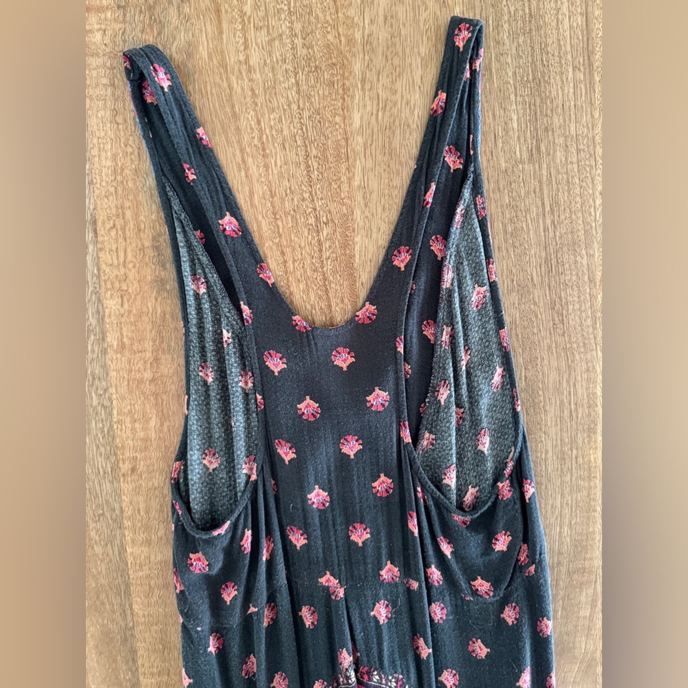 Racerback Tank Dress Floral Print Flowy Lightweight Flattering Midi/Maxi Size M - Picture 9 of 12